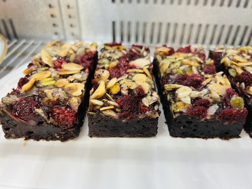 Csokis-málnás brownie